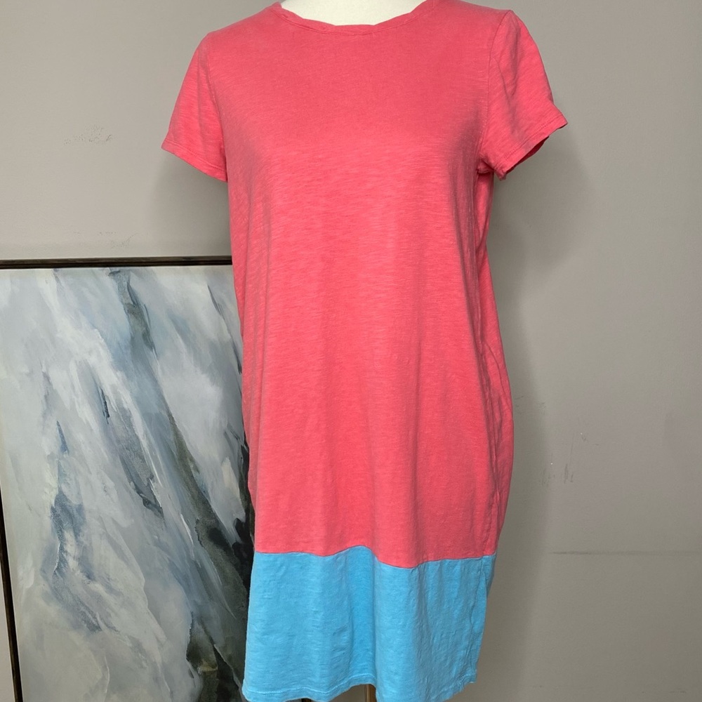 Boden color blocked tee shirt dress